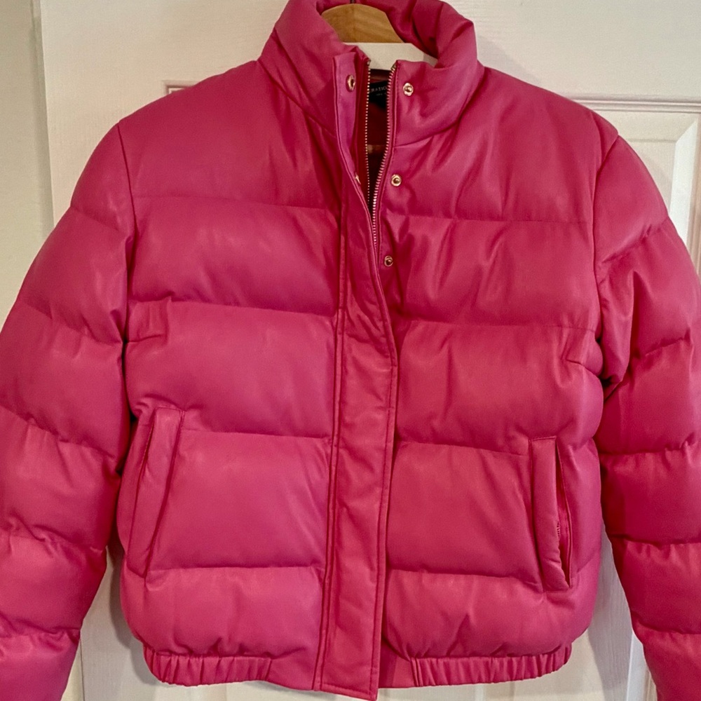 Generation Love faux leather puffer jacket - Hot pink, Gold hardware, size M - Picture 8 of 8